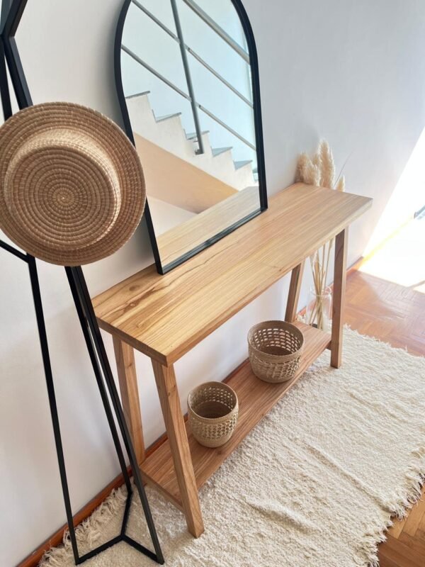RECIBIDOR DE MADERA CON ESTANTE - Imagen 4
